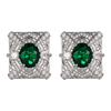 Necklace Earring Ring Set Jewelry Live Broadcast Emerald Color Treasure High-end Fashion Women's