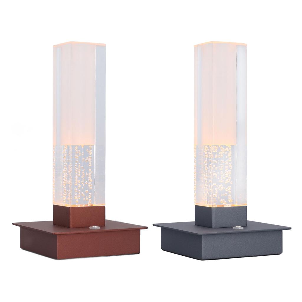 Cordless Table Lamp Stepless Dimming 3 Color Temp IP54 Water Resistant Rechargeable Touch Control Ac