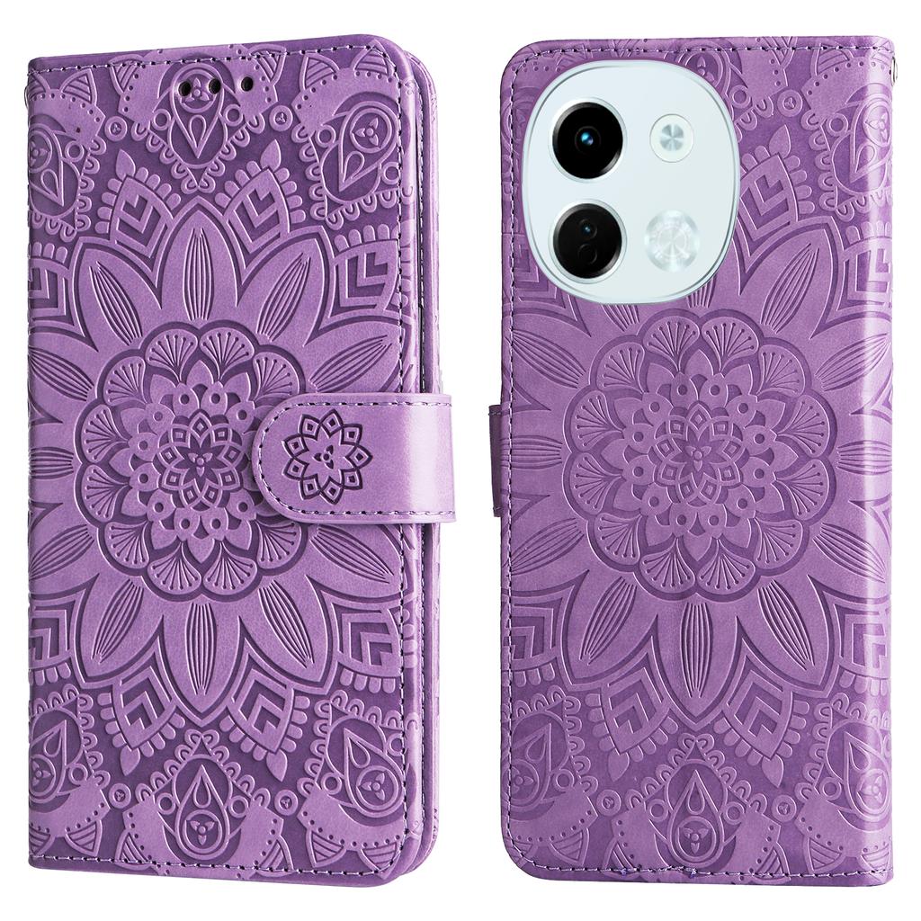 For TECNO Spark 30 5G/Pova 6 Neo 5G Case Sunflower Imprint Leather Wallet Phone Cover