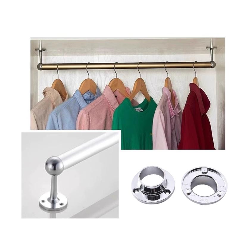 Steel Wardrobe Flange Brackets Connectors Metal Pipe Connectors Wardrobe Flange for Secure & Stylish Closet Assembly