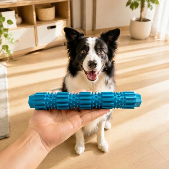 Interactive Treat Stuffed Toys Spiky Dog Chew Stick, Indestructible Toy, Teeth Cleaning Dental Care for Puppies Toy with Dispensing Hole Aggressive