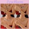 Christmas Snowflake Reindeer Snowman Jewelry Set With Zinc Alloy Pendant For Holiday Wear