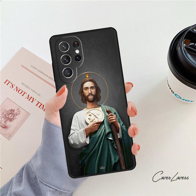 San Judas Phone Case For Samsung Galaxy S24 S25 S23 S22 Ultra Note 10 20 Plus S20 S21 FE Cover