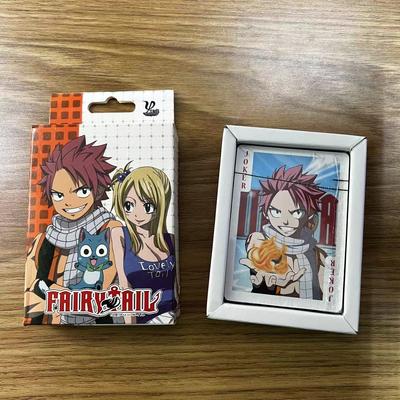 54 szt. Karty Anime Fairy Tail Cosplay Karty do Gry w Pokera Karty do Gry Planszowej Kolekcja w Twardej Oprawie Zabawka Prezent Z Pudełkiem