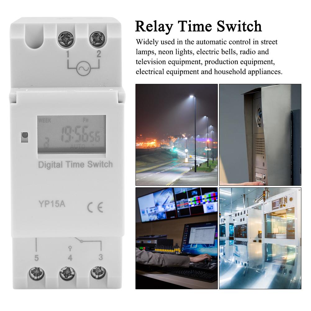 16A Digital LCD Power Timer Programmable Relay Time Switch (AC220V)