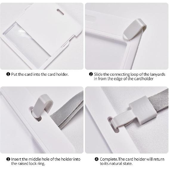 Nurse Pattern Cute Horizontal ID Badge Holder with Lanyard for Women Girly Girls Clip Name Tag Card Personalized Case Hard Plastic Protector Cover