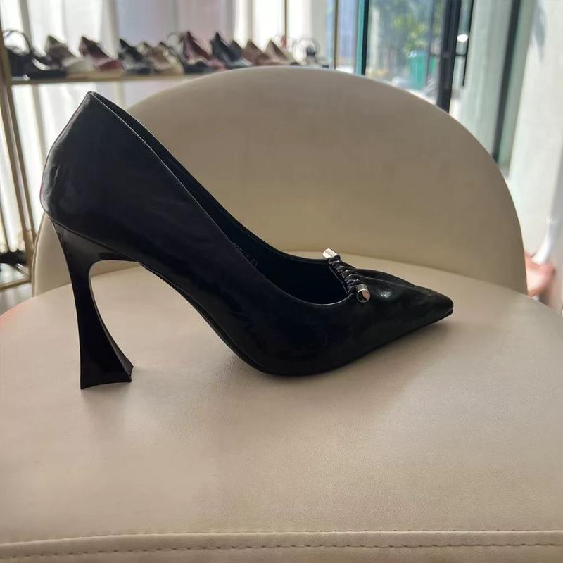 Móda 2025 Dámské Nové v Sexy Lodičky se špičatou špičkou Smíšené barvy Stříbrná Kůže Nazouvací Vysoké podpatky Luxusní Značkové Párty Kancelářské Boty