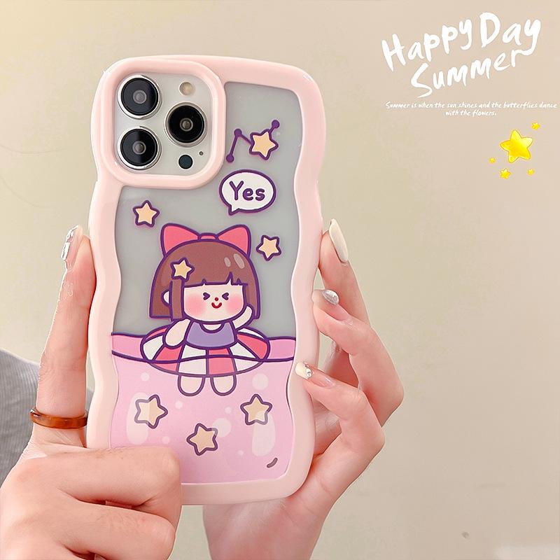 

Zhitai Acrylic Lace Cartoon Case for iPhone 13 Pro/11/Xs/Xr/SE iPhone 11 Pro