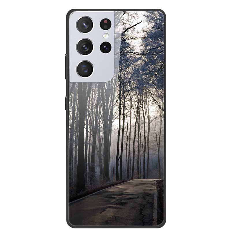 For Samsung Galaxy S25 Ultra Tempered Glass Case Back Cover Hard Phone Cases for SamsungS25 ULTRA Fundas Fashion Protector Coque