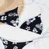 2024 Euro-American Print Triangle Cup Sexy Beach Bikini