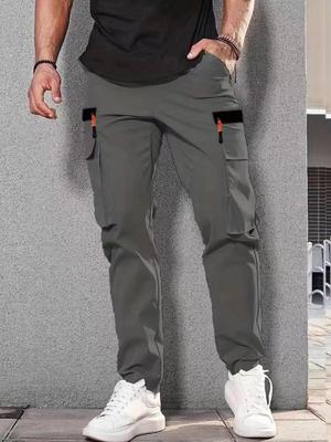 Pantaloni casual pentru bărbați cu buzunare multiple - Mărime standard, fără etichetă.