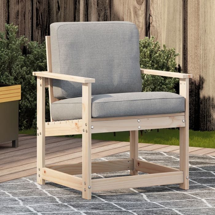 VidaXL Chaise de Jardin, Siège avec Dossier, Chaise à Manger, Fauteuil de Camping, Meuble de Terrasse Patio Extérieur, Bois 832625