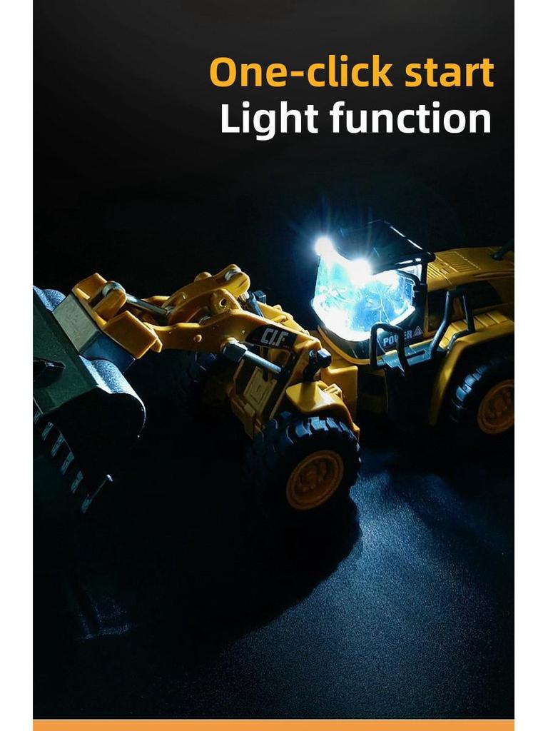 Car Cube 6103A Alloy Engineering Toy: Road Roller, Snowplow, Bulldozer, and Forklift