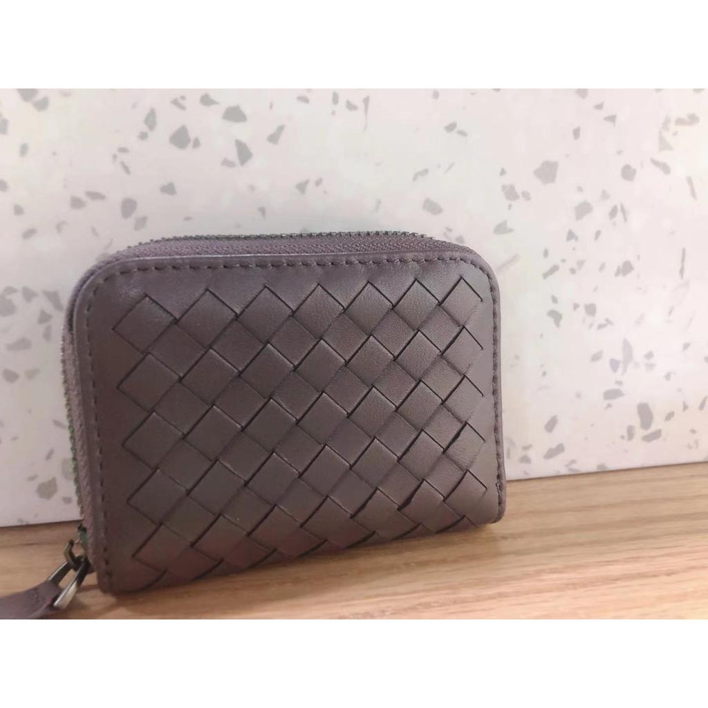 Všestranná kožená peněženka na karty s více sloty, dámská mincovka, tkaná peněženka na karty z ovčí kůže, držák na vizitky