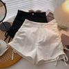 Summer 2025 Women's High-Waisted A-Line Drawstring Lace-Up Shorts