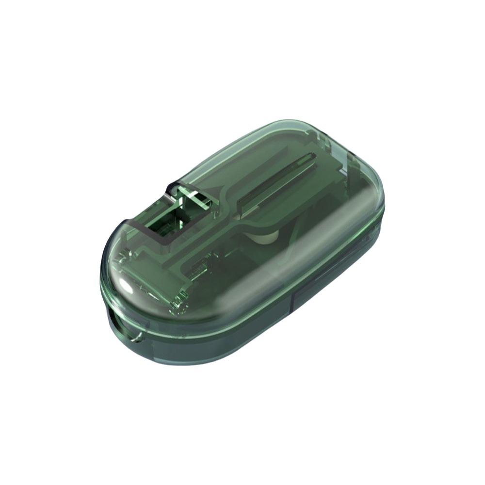 

Portable Plastic 2 in 1 Pill Cutter Dust-proof Sealed Pill Storage Box Waterproof Drug Tablet Organizer For Home Use зелёный