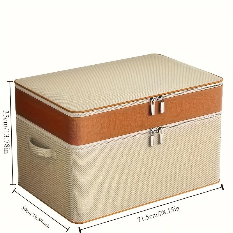 Jumbo Foldable Storage Bin,Polyester Organizer-Extra Large,Dustproof & Machine Washable for Blankets, Clothes & Seasonal Storage