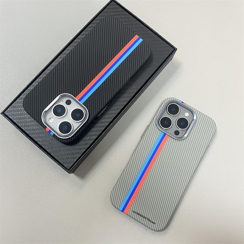 For MagSafe 16Pro Case Carbon Fiber 3D Relief Case for iPhone 16 15 14 13 Pro Max Wireless Charging Alloy Lens PC Magnetic Cover