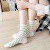 Striped Mid-calf Socks for Women In Spring and Autumn, College-style Cotton Sweat-absorbing Women's Socks for Autumn and Winter
