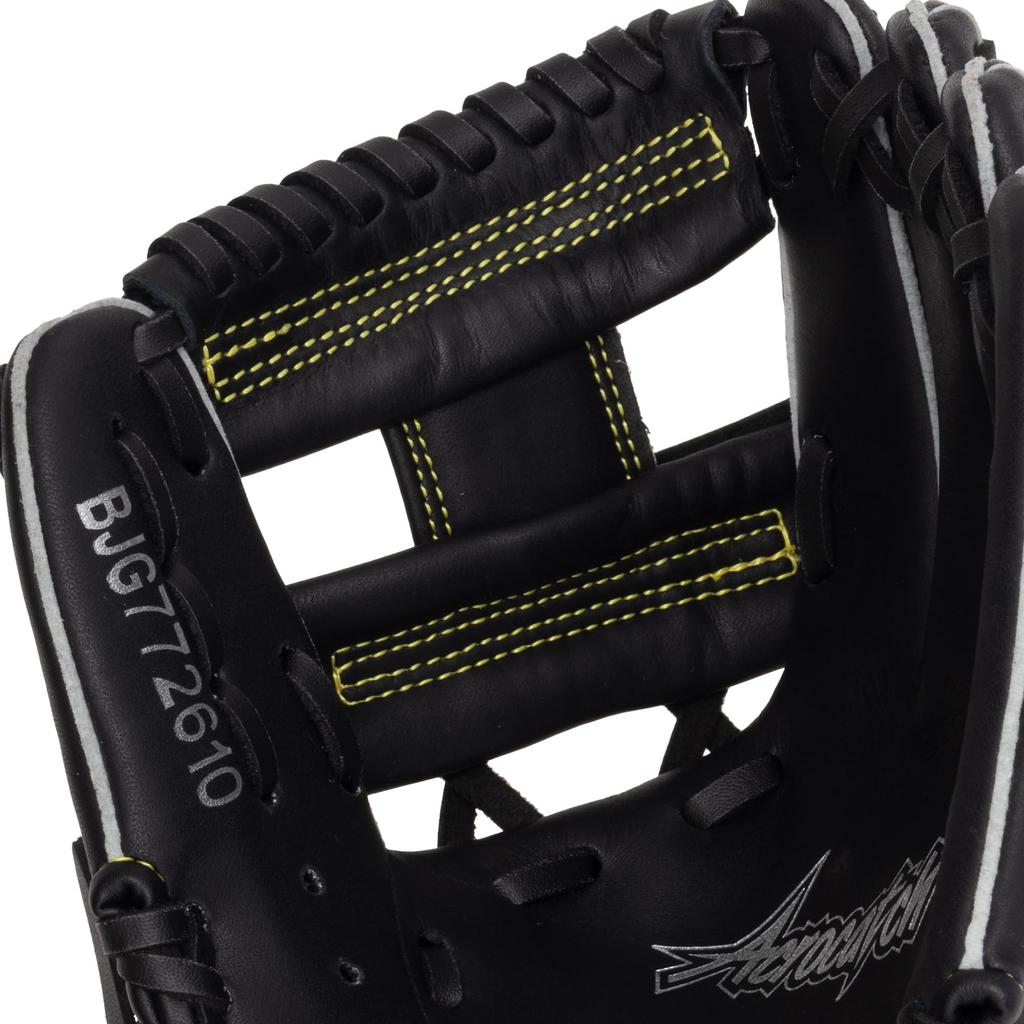 ZETT AcroCatch Youth Softball Size SS heights up to BJG772610 Glove, All-Around, Right-Handed Throw, Black, (For 120cm),