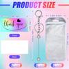 60Pcs Beadable Keychain Resealable Storage Bag and Appreciation Cards Set for Pendants Keychain Jewelry Making