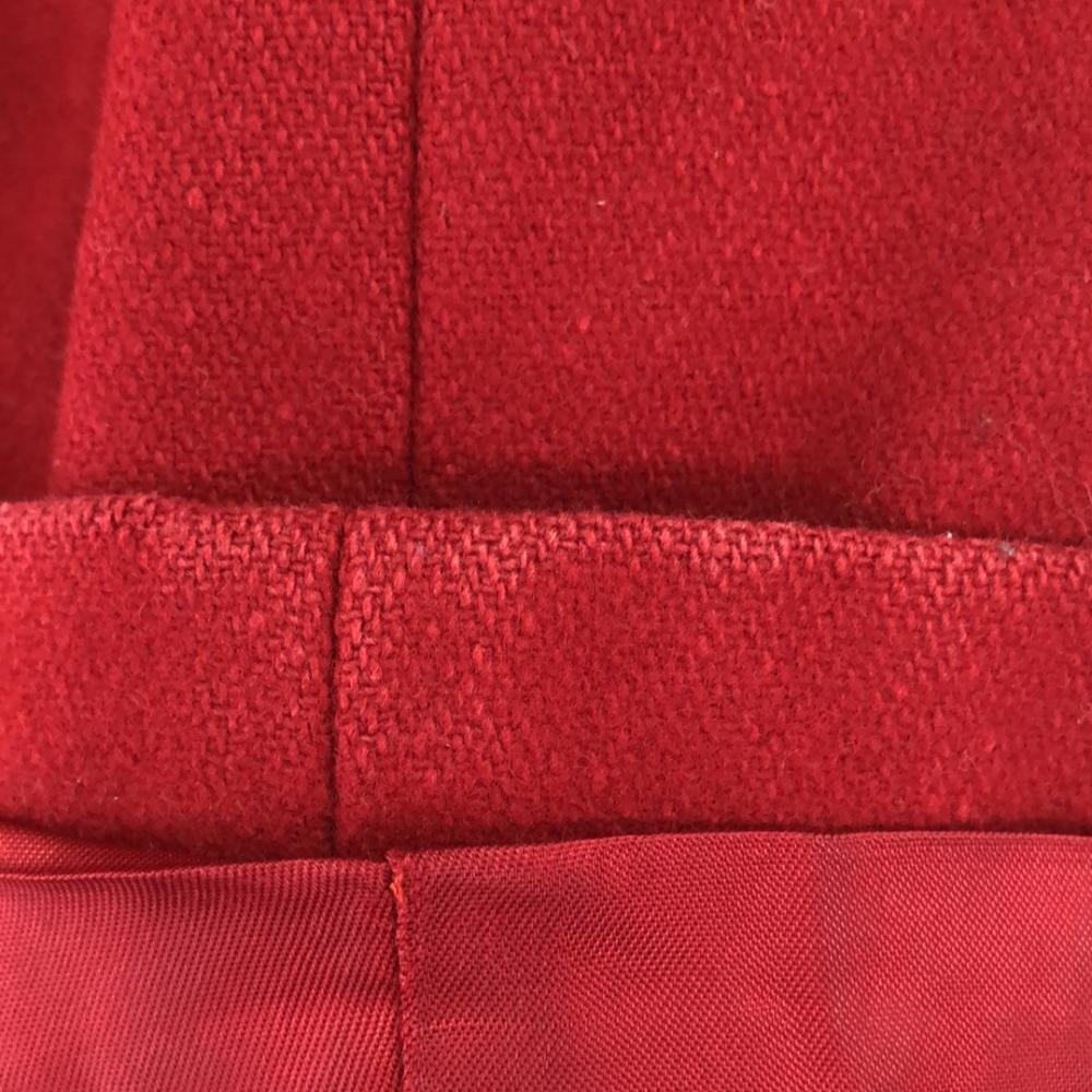 Calvin Klein 90s Made In USA Wool Blend Old Pea Coat S Red Women Used