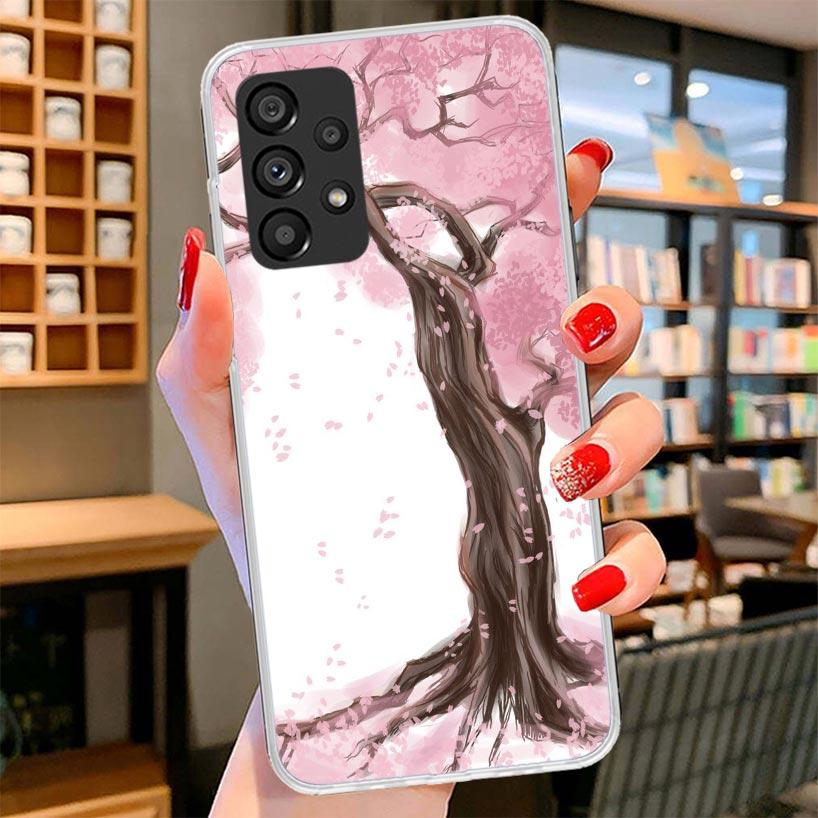 Cherry Blossom Tree Phone Case For Samsung Galaxy A17 A37 A57 A16 A26 A36 A56 A15 A25 A35 A55 A14 A24 A34 A54 A13 A23 A33 A53 Ga