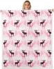 Cartoon Santa Claus Blankets,Merry Christmas Throw Blanket for Kids Girls Boys Teens Room Decor,Snowflake Gingerbread Fleece