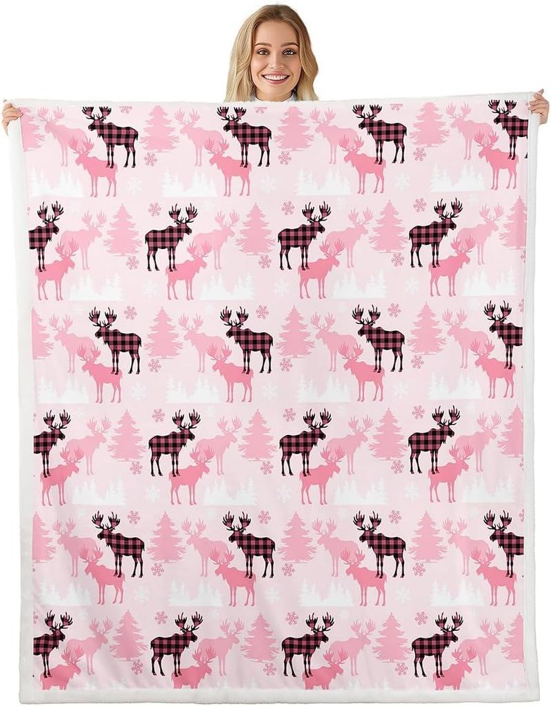 Cartoon Santa Claus Blankets,Merry Christmas Throw Blanket for Kids Girls Boys Teens Room Decor,Snowflake Gingerbread Fleece