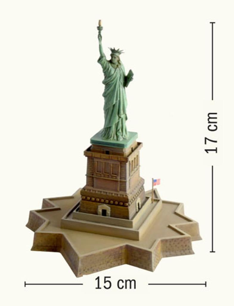 PLATZ Italeri Weltarchitektur Freiheitsstatue (Freiheitsstatue) Kunststoffmodellbausatz ohne Maßstab (IT68002), Ungefähr 170 mm hoch