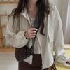 Women's Petite Hong Kong Style Collar Zip-Up Baseball Jacket - Versatile, Trendy Top for Spring and Autumn