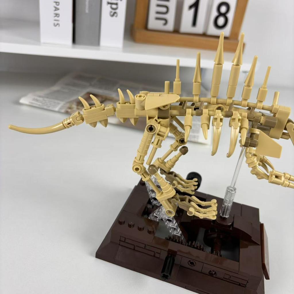 Creative Dinosaur Skeleton Model Building Blocks, Sabre-Toothed Dinosaur Building Block Assembly Set, Collectible Display Piece For Model Enthusiasts