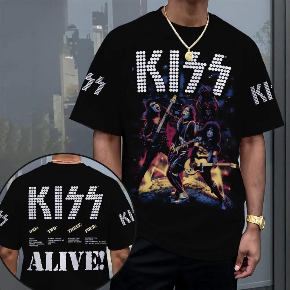 K1SS x Alive 50-летний юбилейный футболка Ace Frehley Размер XS-6XL Унисекс футболка XXL