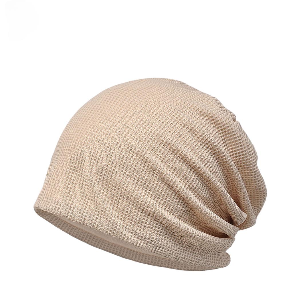 Kapelusz Baotou Cienki Damski Wiosna Lato Wafel Jednolity Kolor Bawełna Japoński I Koreański Moda Nightcap Kapelusz Stack