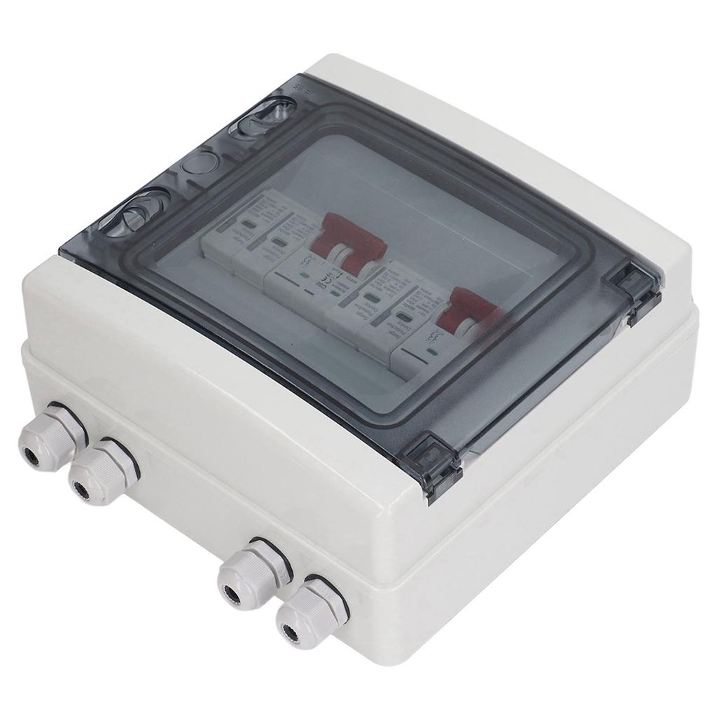 Comutator de deconectare solar DC500V 2 intrări 2 ieșiri Protecție la supratensiune Cutie combinator PV IP65 Rezistent la apă 32A 20‑40KA