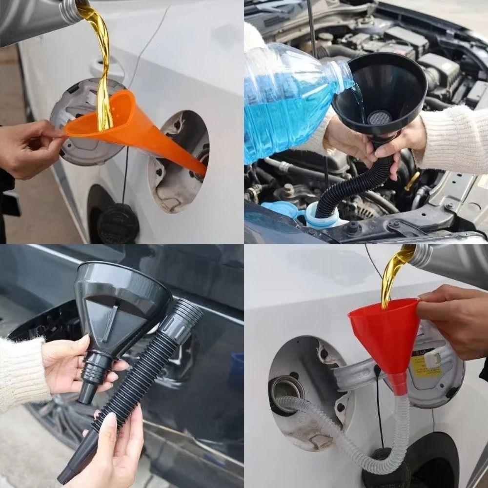Multi Caliber Automotive Fuel Funnel Flexible Automotive Funnel Different Vehicles