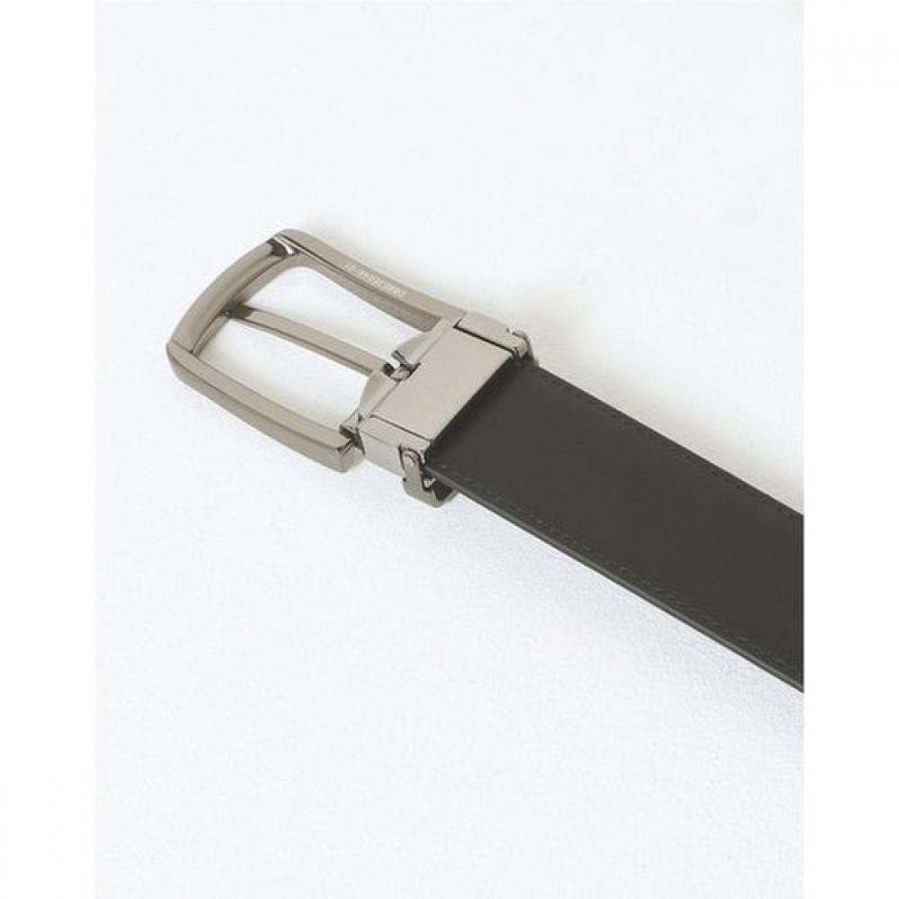 Daks Black Buckle Dd Logo Embossed Leather Belt Dbbe6f048bk
