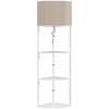 Three-Shelf Corner Floor Lamp - White