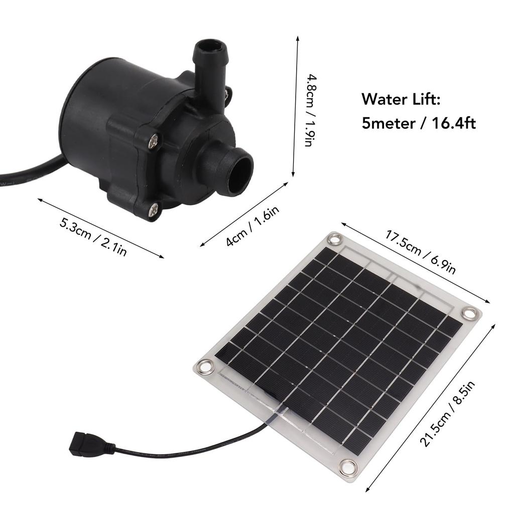 20W Solar Water Water Adjustable Water Solar Water Fountain Solar Pond Solar Fountain Pump with Switch for Fountain Pond and Birdbath Irrigation Pump,