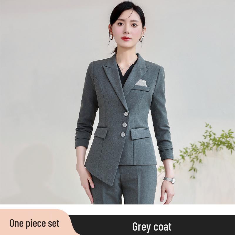 

Женский черный осенний приталенный костюмный пиджак, комплект рабочей одежды Large