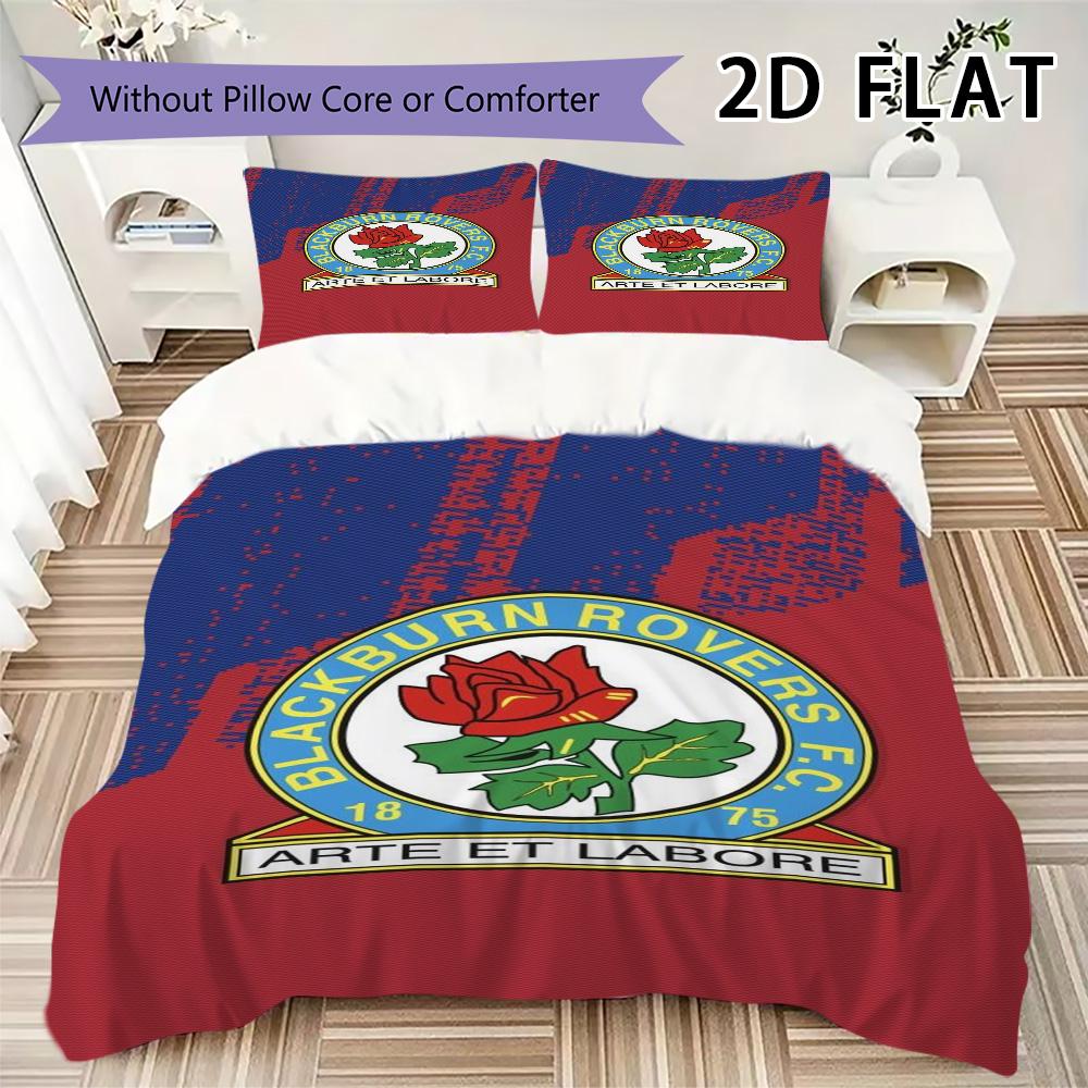 Bristol Rovers fc Pattern Bedding uilt Set uilt Cover Pillowcase Home Decoration Birthday Gift (1 * duvet cover + 2 * pillowcase without core)
