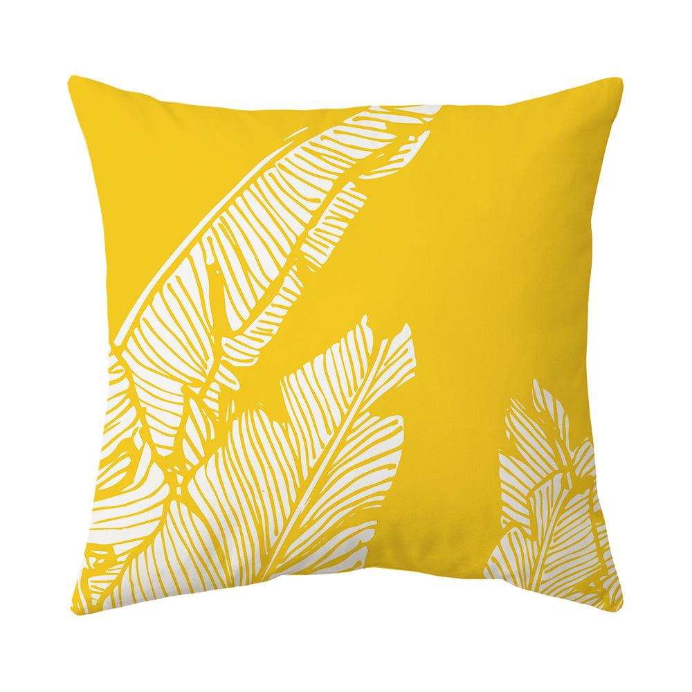 New Yellow Peach Skin Print Pillow Nordic Fresh Living Room Sofa Pillow Cover