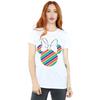 Disney Womens/Ladies Minnie Mouse Rainbow Face Cotton Boyfriend T-Shirt