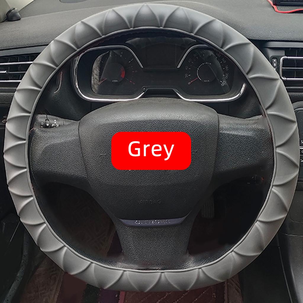 Automotive 38CM Universal Silicone Steering Wheel Cover Elastic Steering Wheel Cover Soft and Multi Functional Automotive Decoration DIY