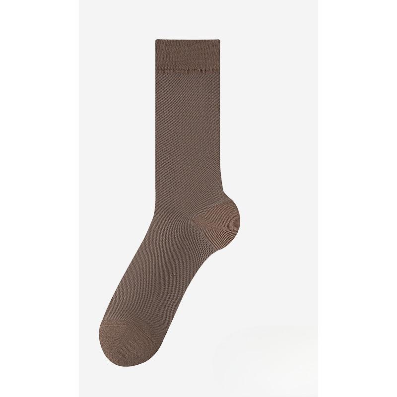Men's Extended Mid-calf Socks, Solid-colored Long Socks, Antibacterial and Deodorizing, Thin Breathable Socks for Spring and Summer