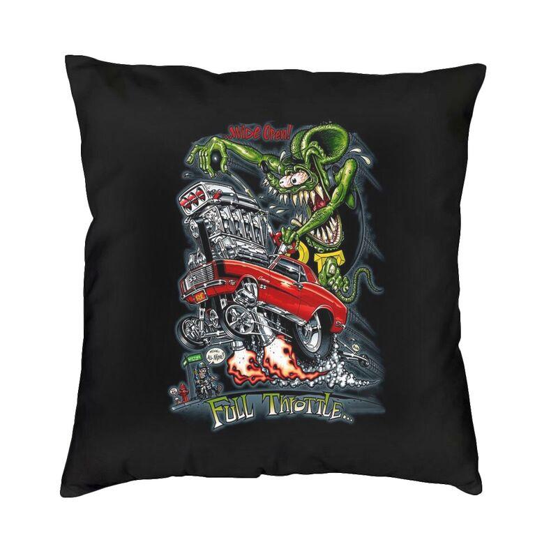

Custom Funny Rat Fink Animation Anime Cartoon Square Throw Pillow Cover Decoration 3D Two Side Printing Cushion Cover for Sofa 30x30cm 12x12in