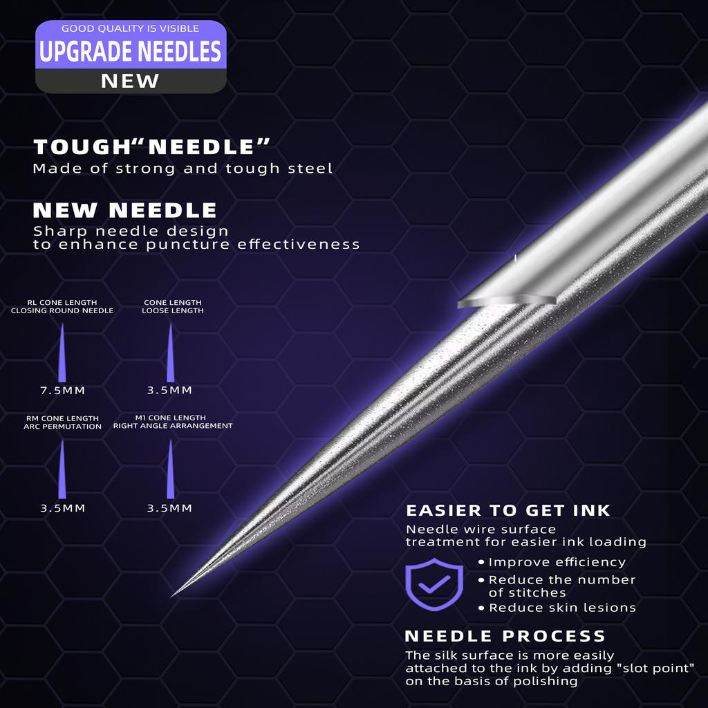 Tattoo-Set, Tattoo-Stift-Set mit kabelloser Stromversorgung, RCA-Schnittstelle, Tattoo-Maschinen-Set