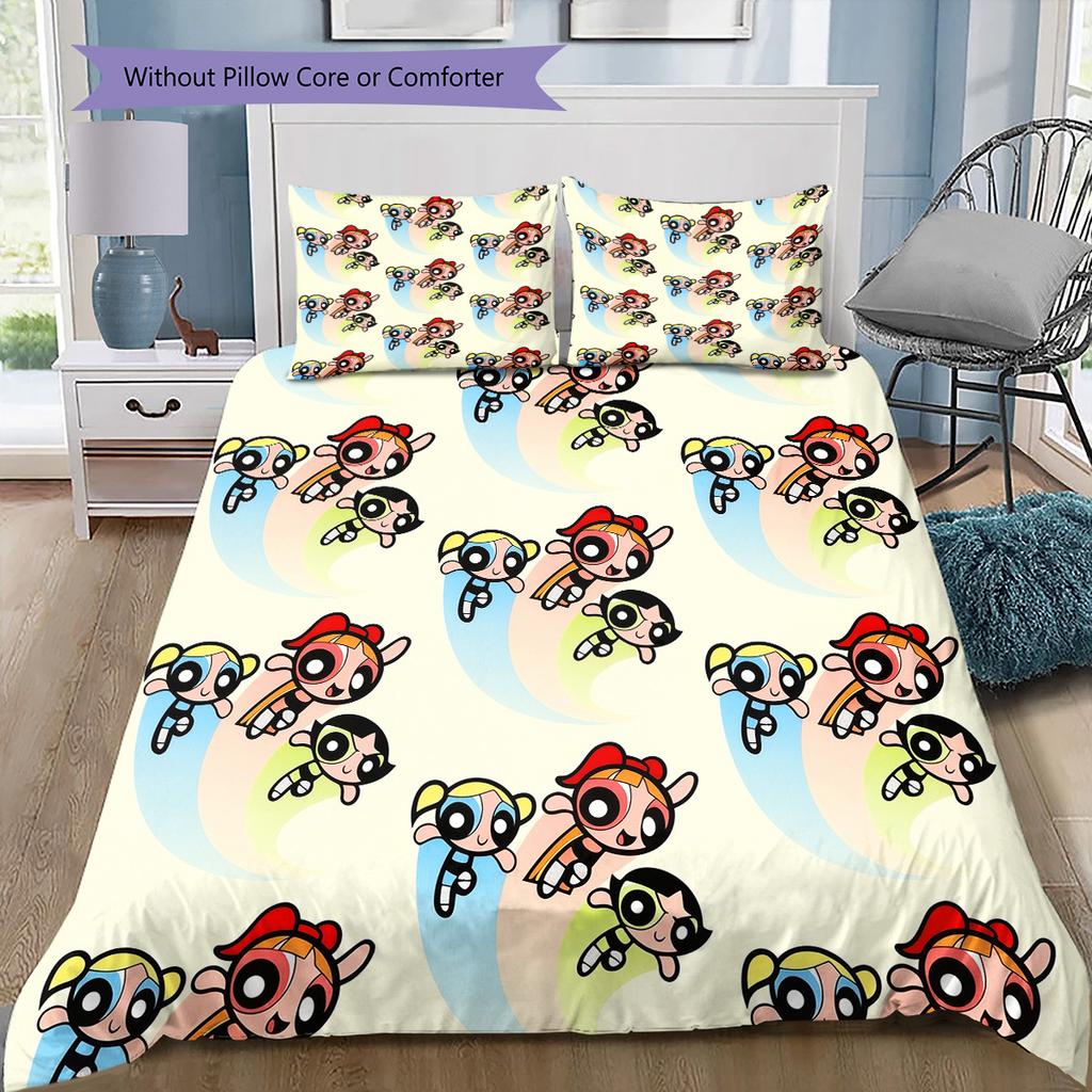 Carino Set Biancheria da Letto Le Superchicche, 1 Copripiumino & 2 Federe, Morbido Arredo Casa, Regalo Ideale per i Fan