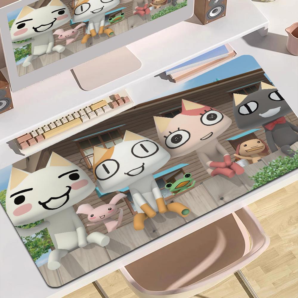 Inoue Toro Cute Cat Custom Skin Natural Rubber Gaming Mousepad Desk Mat Size For Game Keyboard Pad For Gamer