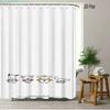 Crayon Shin-Chan Shiro & Sanrio Friends Mini Hero Scene 2D Print Waterproof Shower Curtain, Minimalist White With Nostalgic Quot